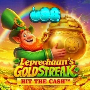 Tampilan visual slot Leprechaun’s Gold Streak Hit The Cash dengan tema Irlandia